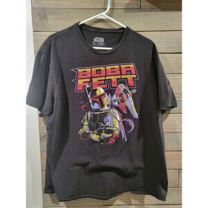 Star Wars Mad Engine Hot Topic Boba Fett 2XL (XXL) Black Retro Graphic T-Shirt